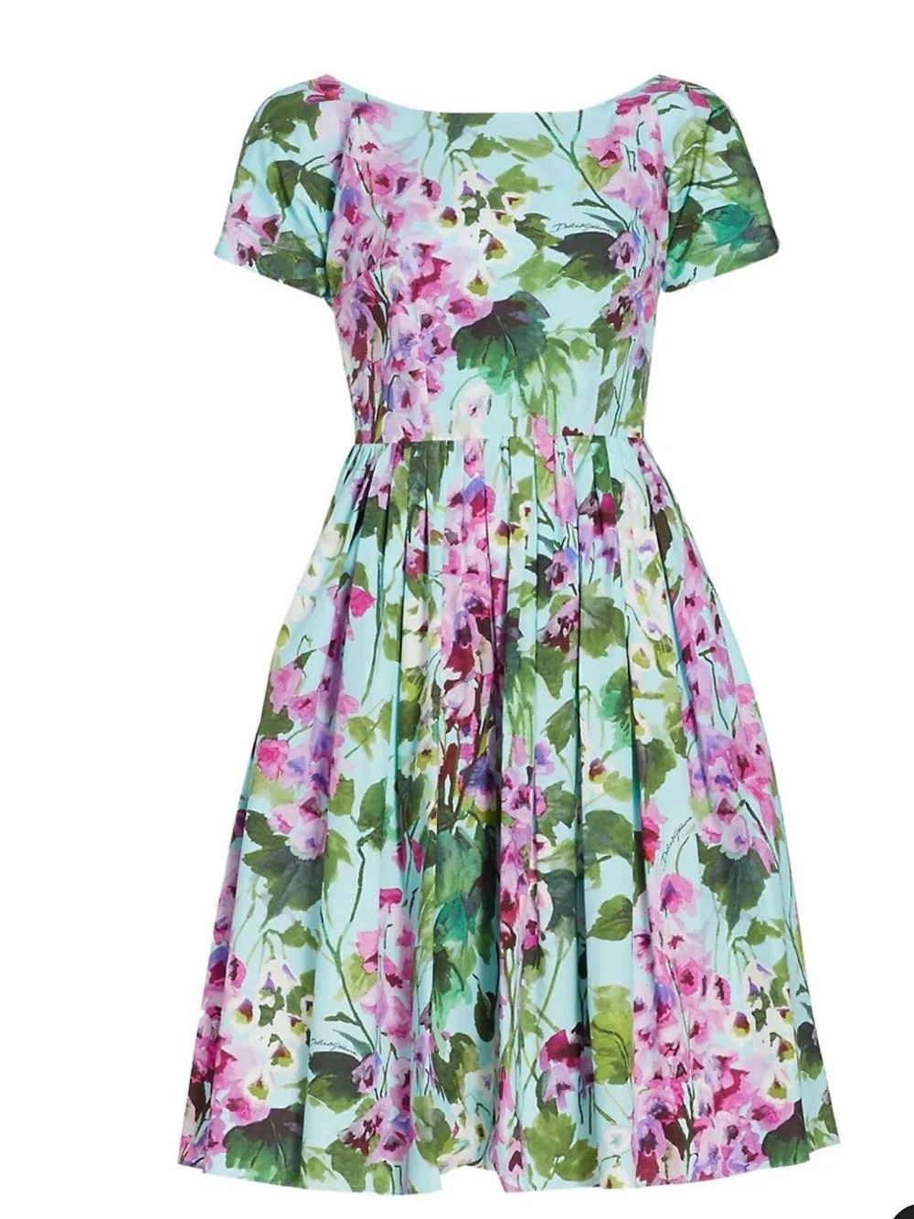 NWT Authentic DOLCE & GABBANA Floral Print V-Back
Dress Size IT 42/ Size 6 US